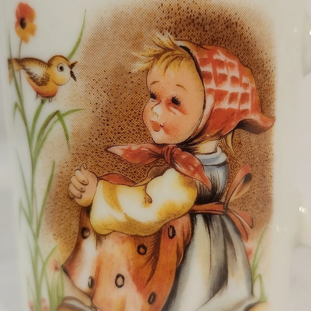 Set of 3 Vintage Hummel-Style Mugs - Collectible Porcelain - Made in Japan 1950s - Picture 7 of 16